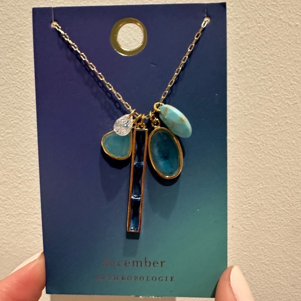 NWT Anthropologie December Birthstone Necklace